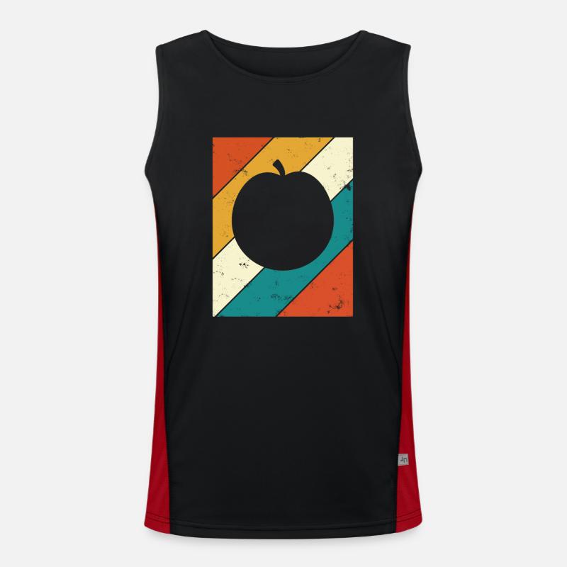 Apricot Fruit Lover Retro Veggie Diet Idée cadeau Débardeur respirant contrasté Homme 