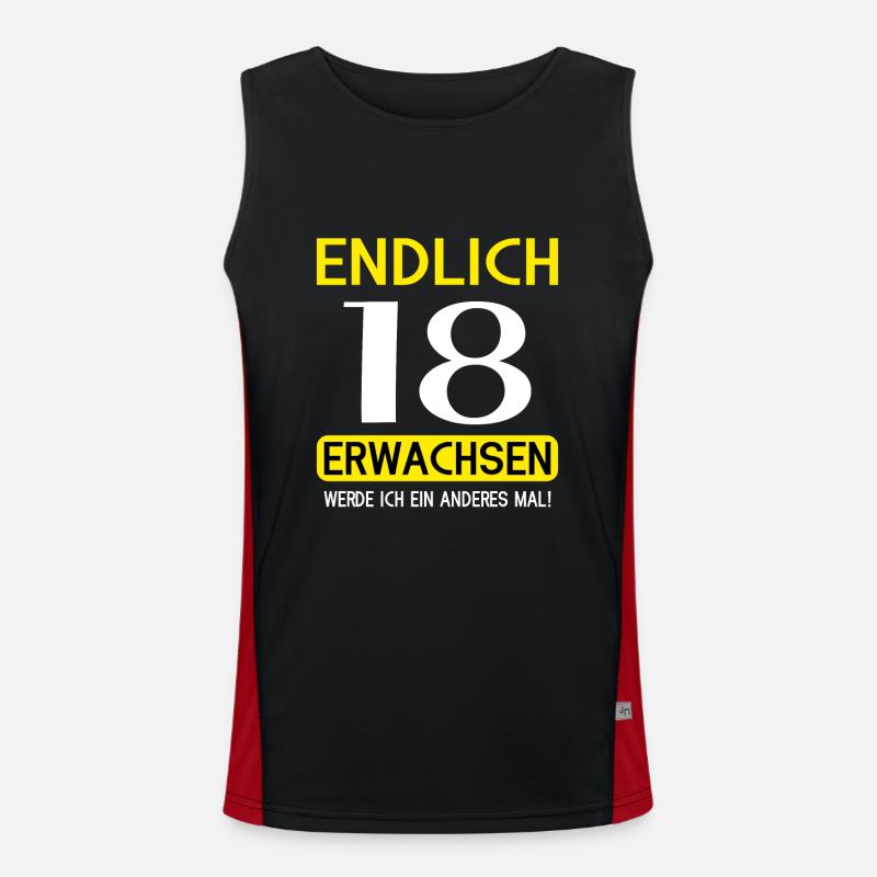 Endlich 18 erwachsen werde ich ein anderes mal Funktionelles Kontrast-Tank Top für Männer 