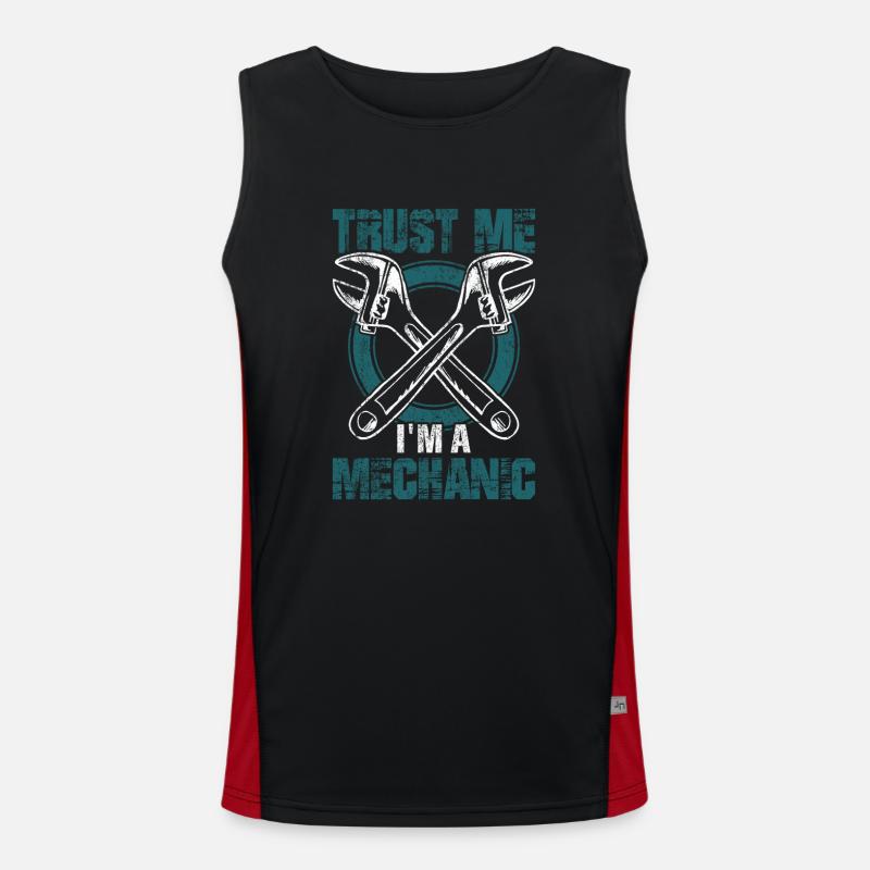 Trust Me I'm A Mechanic Workshop Garage Tool Funktionelles Kontrast-Tank Top für Männer 
