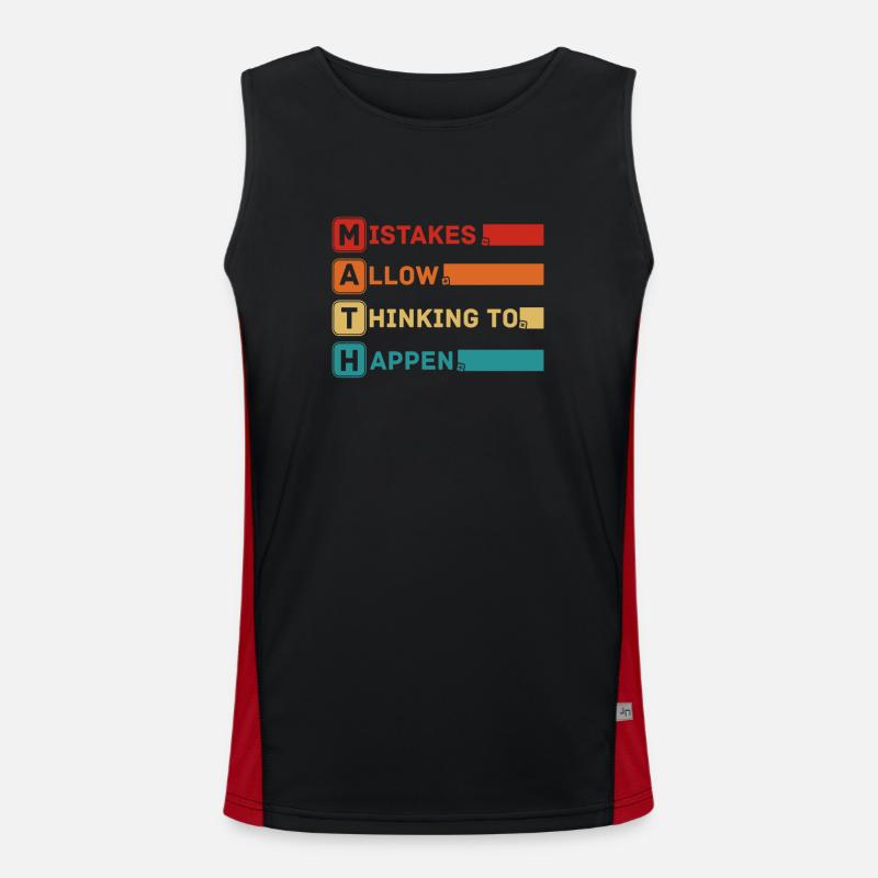 Best Math Art Calculus Algebra Math Geek Lover Pun Men's Functional Contrast Tank Top 