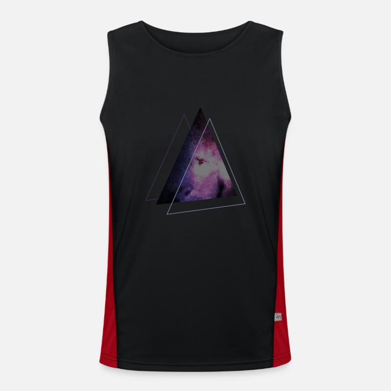 space triangle Funktionelles Kontrast-Tank Top für Männer 