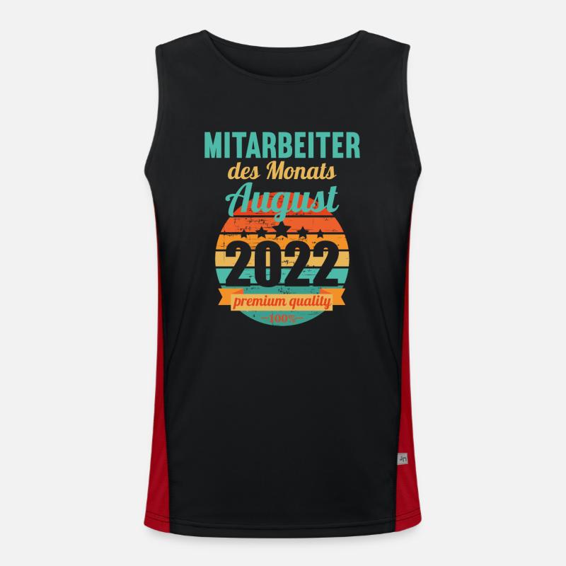 Mitarbeiter des Monats August 2022 Funktionelles Kontrast-Tank Top für Männer 