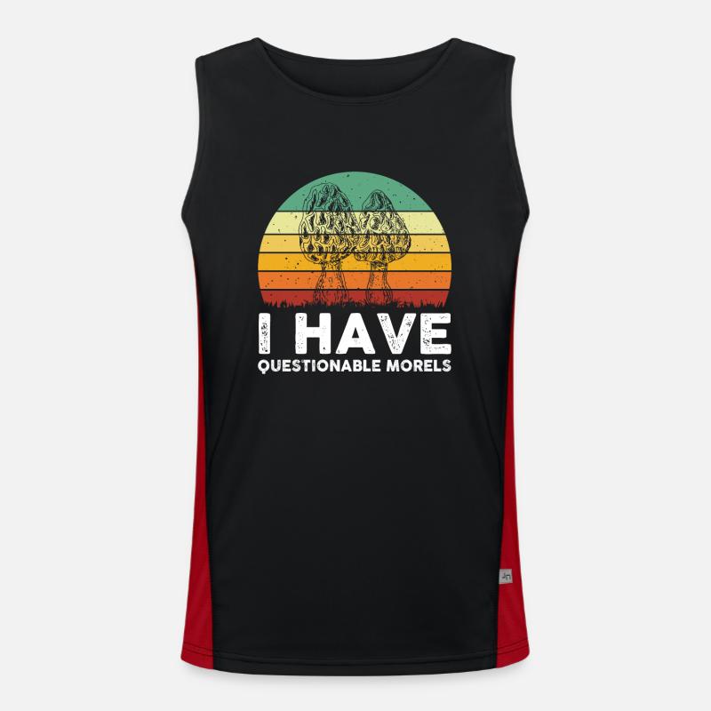 Morels Mushroom Picker - Men's Functional Contrast Tank Top - black/red