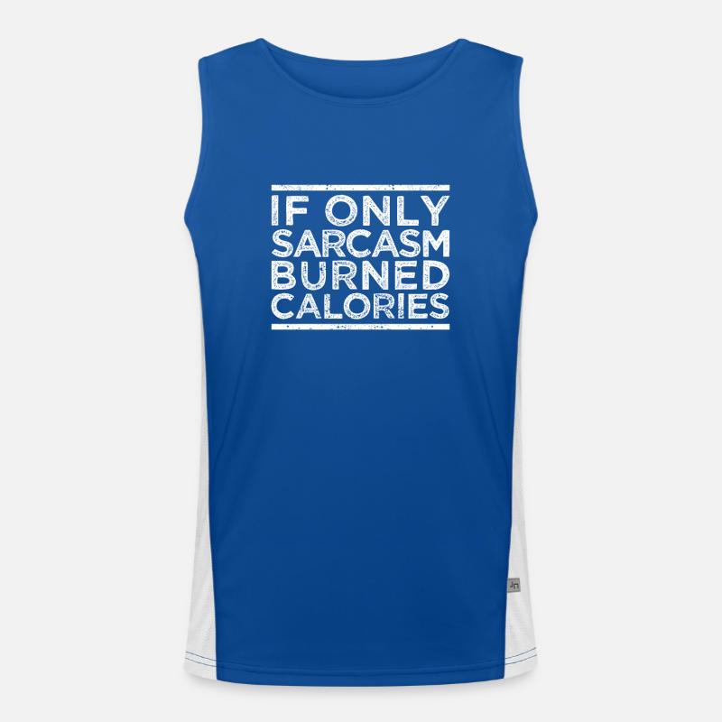 Lustiger Witz Läufer beim Joggen Wenn nur Funktionelles Kontrast-Tank Top für Männer 