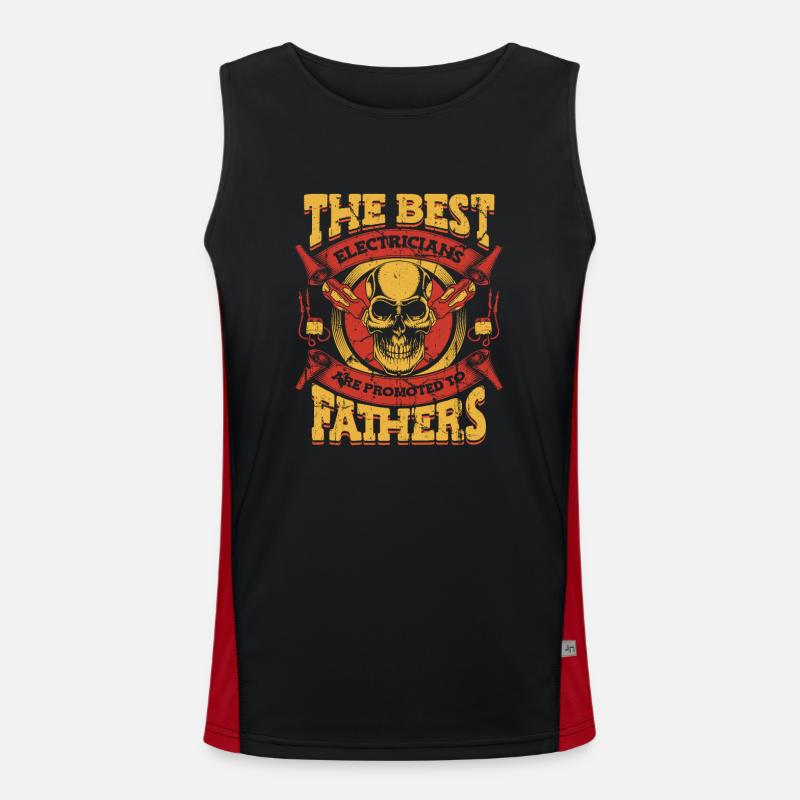 Elektriker Elektroniker Handwerker Beruf Spruch Funktionelles Kontrast-Tank Top für Männer 