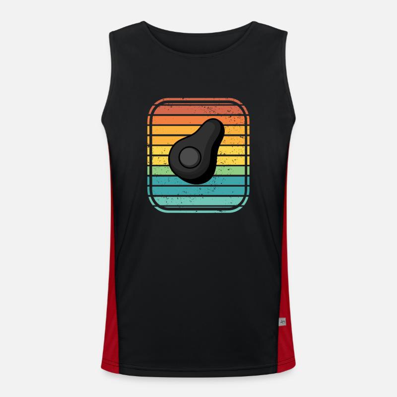 Avocado Vegan Lover Retro Veggie Diet Gift idea Funktionelles Kontrast-Tank Top für Männer 