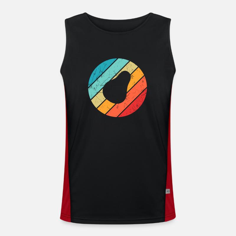 Avocado Vegan Lover Retro Veggie Diet Gift idea Funktionelles Kontrast-Tank Top für Männer 
