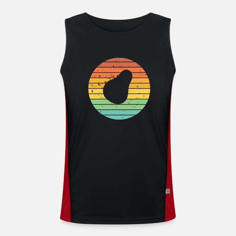 Avocado Vegan Lover Retro Veggie Diet Gift idea Funktionelles Kontrast-Tank Top für Männer 