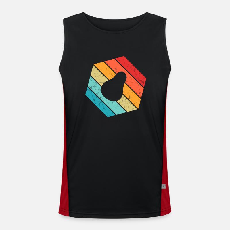 Avocado Vegan Lover Retro Veggie Diet Gift idea Funktionelles Kontrast-Tank Top für Männer 