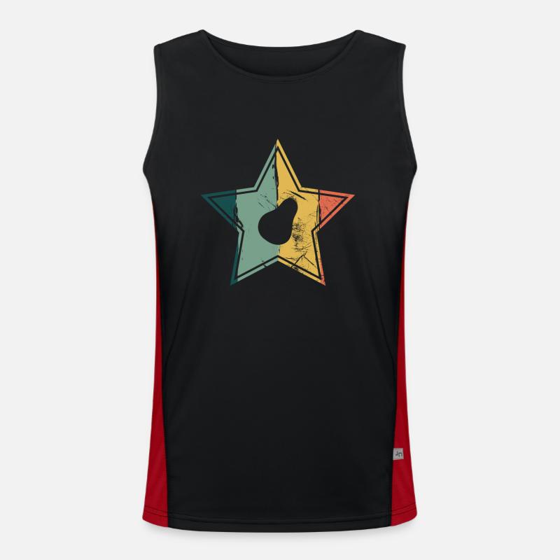 Avocado Vegan Lover Retro Veggie Diet Gift idea Funktionelles Kontrast-Tank Top für Männer 