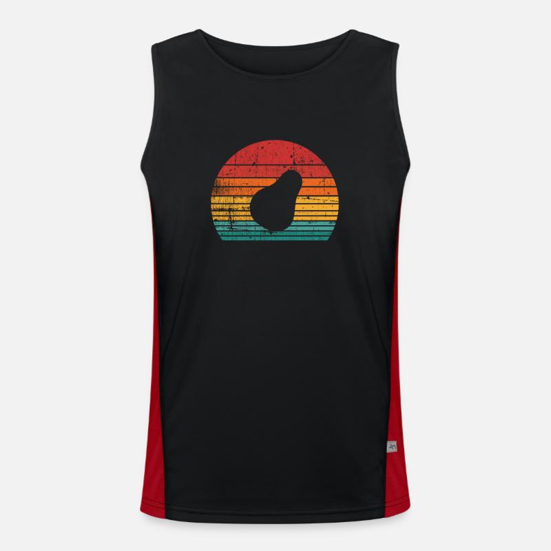 Avocado Vegan Lover Retro Veggie Diet Gift idea Funktionelles Kontrast-Tank Top für Männer 