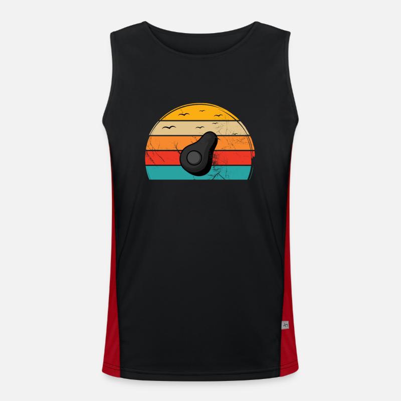 Avocado Vegan Lover Retro Veggie Diet Gift idea Funktionelles Kontrast-Tank Top für Männer 