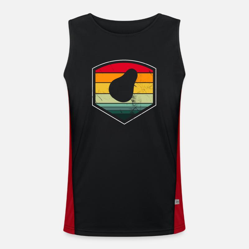 Avocado Vegan Lover Retro Veggie Diet Gift idea Funktionelles Kontrast-Tank Top für Männer 