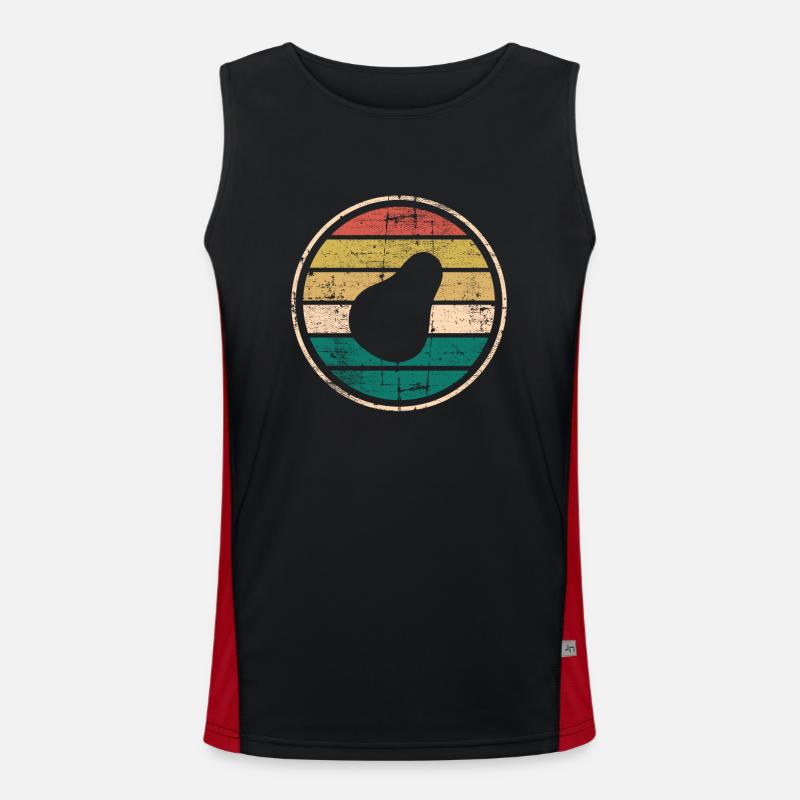 Avocado Vegan Lover Retro Veggie Diet Gift idea Funktionelles Kontrast-Tank Top für Männer 