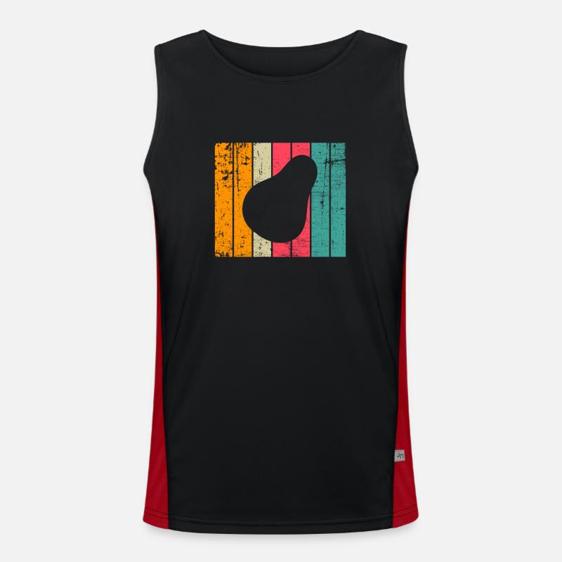 Avocado Vegan Lover Retro Veggie Diet Gift idea Funktionelles Kontrast-Tank Top für Männer 