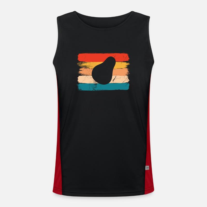 Avocado Vegan Lover Retro Veggie Diet Gift idea Funktionelles Kontrast-Tank Top für Männer 