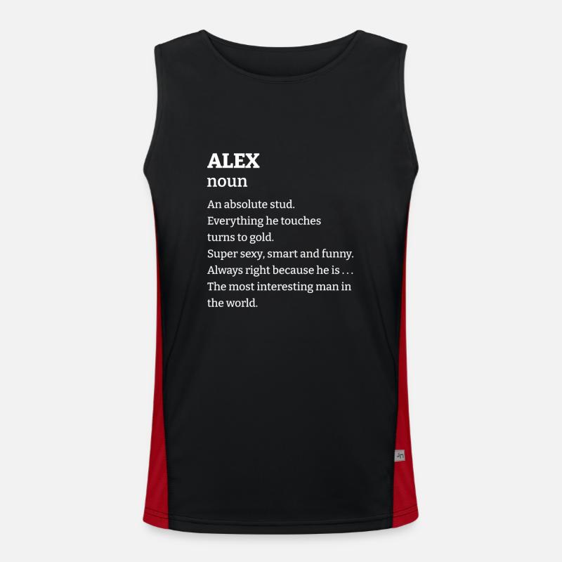 Alex: An absolute stud. Everthing he touches turns Funktionelles Kontrast-Tank Top für Männer 
