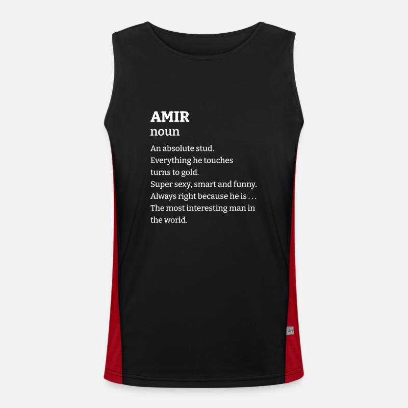 Amir: An absolute stud. Everthing he touches turns Funktionelles Kontrast-Tank Top für Männer 