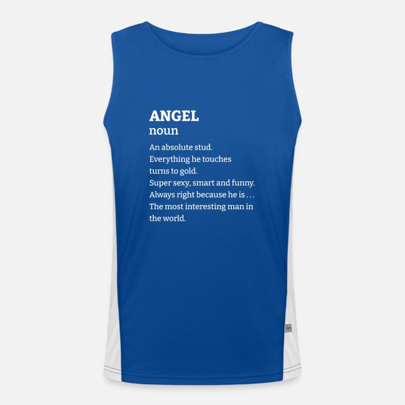 Angel: An absolute stud. Everthing he touches turn Men's Functional Contrast Tank Top 