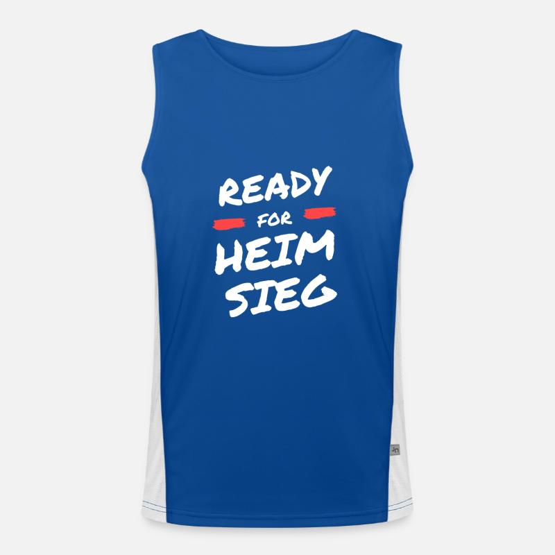 Ready for Heimsieg Fussball Funktionelles Kontrast-Tank Top für Männer 