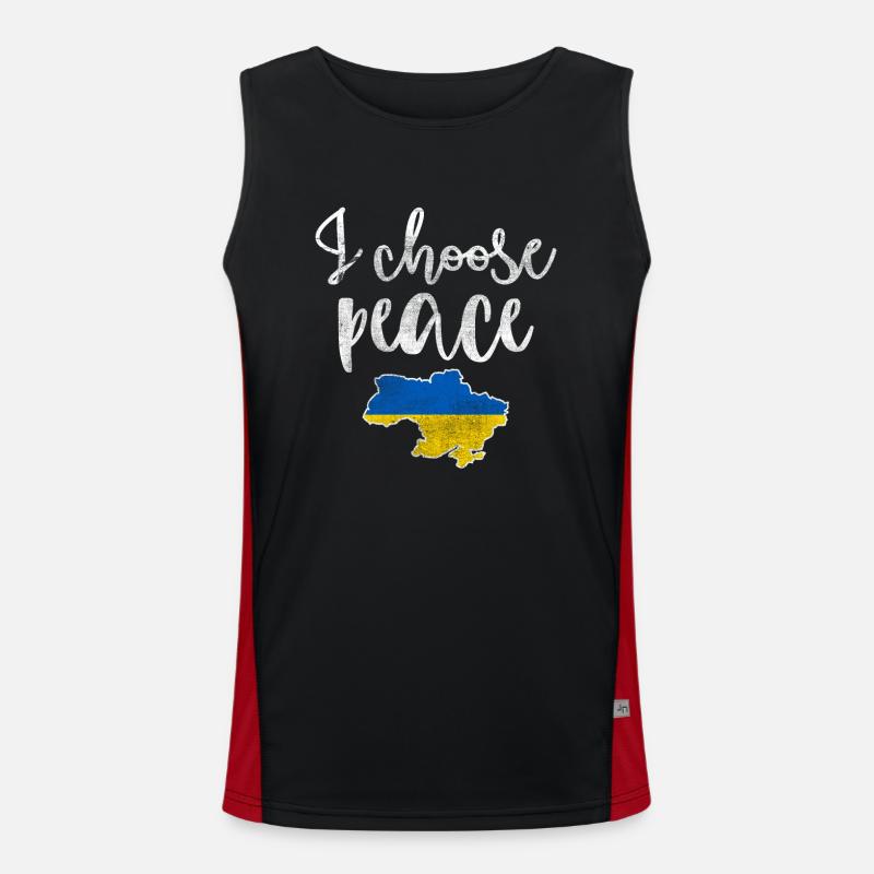 Ukraine Solidarité Débardeur respirant contrasté Homme 