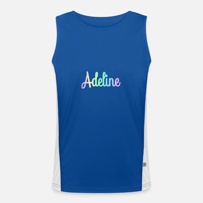 ADELINE Rainbow Cursive Minimaliste Débardeur respirant contrasté Homme 