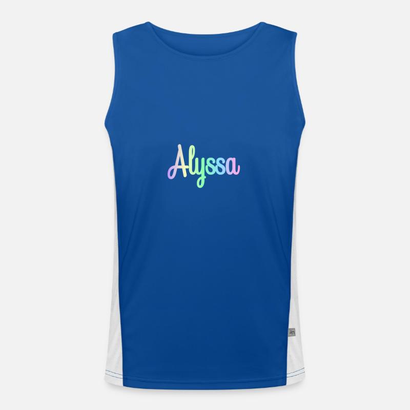 ALYSSA Rainbow Cursive minimaliste Débardeur respirant contrasté Homme 