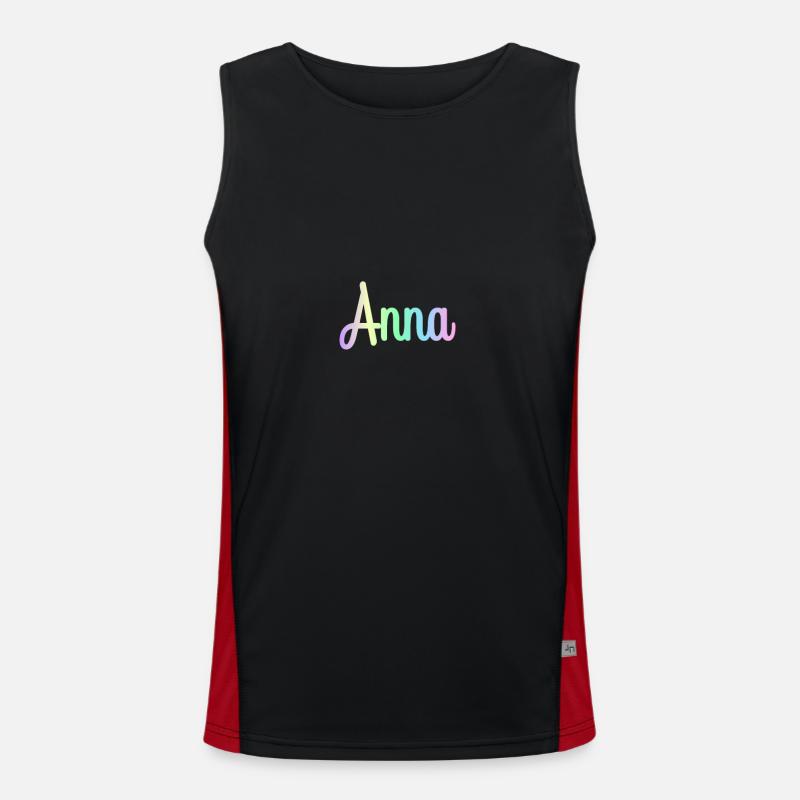 ANNA Rainbow Cursive minimaliste Débardeur respirant contrasté Homme 