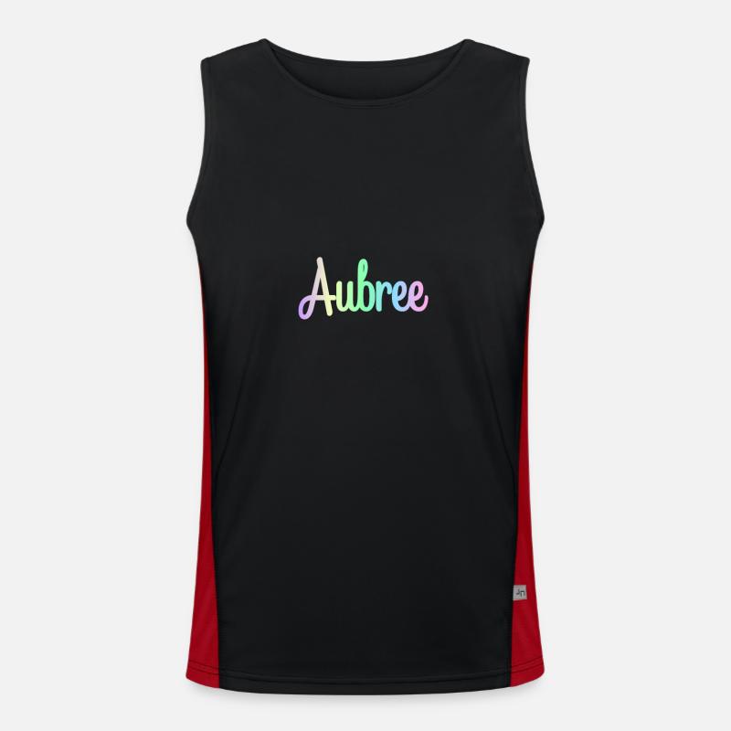 AUBREE Rainbow Minimalist Cursive Funktionelles Kontrast-Tank Top für Männer 