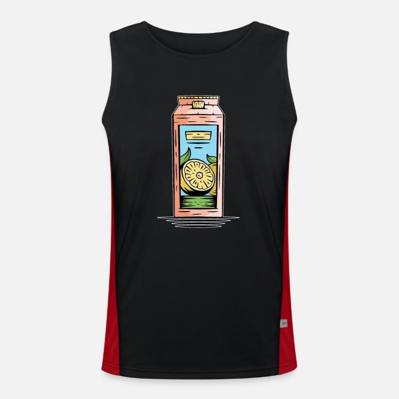 Orangensaft Funktionelles Kontrast-Tank Top für Männer 