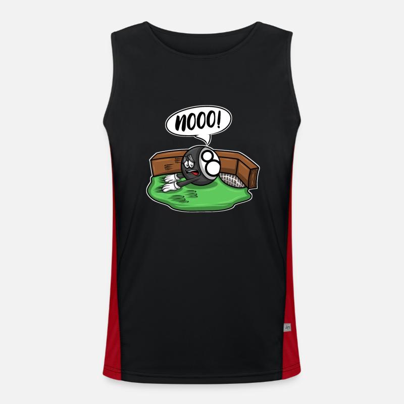 Billardspieler Scratch Schwarz Billard 8 Funktionelles Kontrast-Tank Top für Männer 