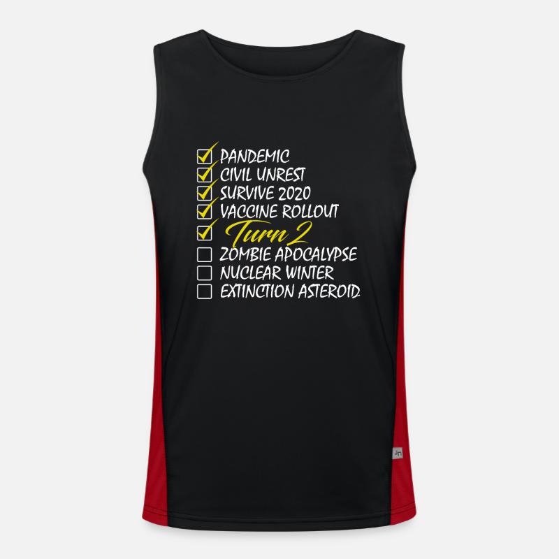 Turn 2 Checklist Funny Birthday Gift Funny Birthda Funktionelles Kontrast-Tank Top für Männer 
