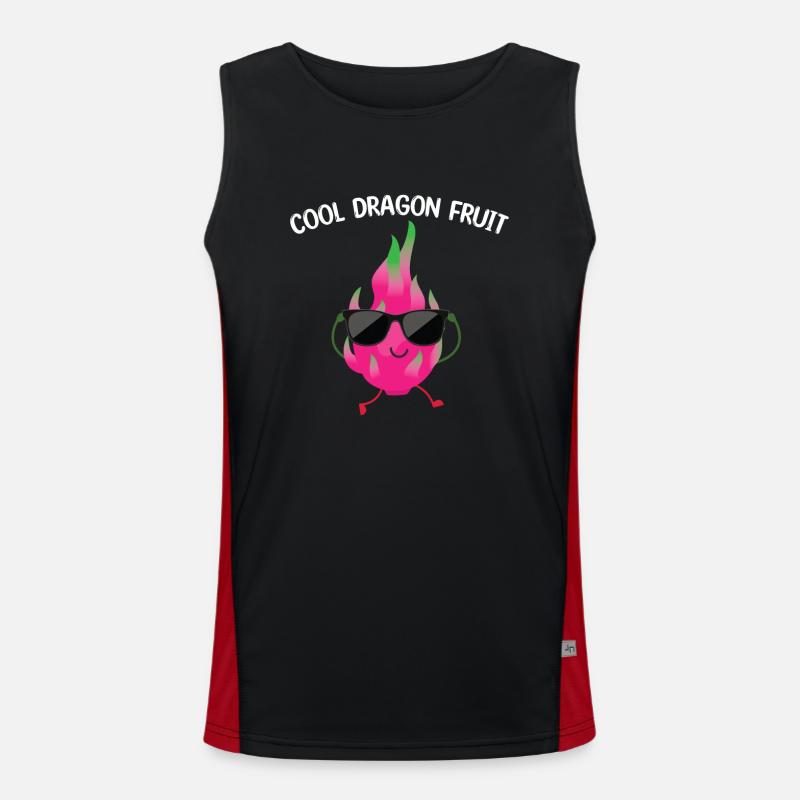 Cool dragon fruit - Men's Functional Contrast Tank Top  - black/red