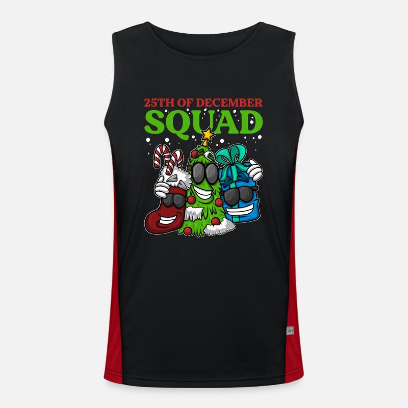25th December Squad Sock Christmas Tree Gift Men's Functional Contrast Tank Top 