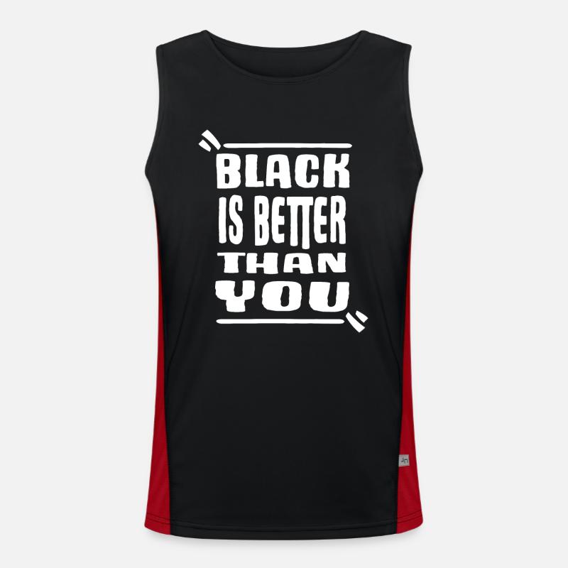 schwar black is better juneteenth black-power Men's Functional Contrast Tank Top 