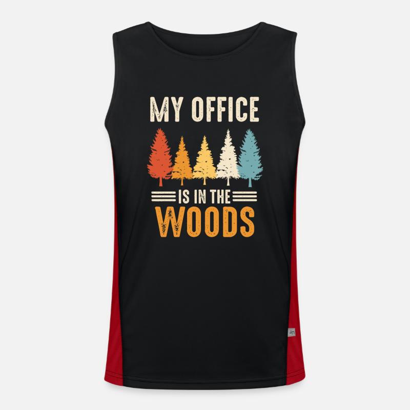 Lumberjack Whale Worker Chainsaw Axe Men's Functional Contrast Tank Top 