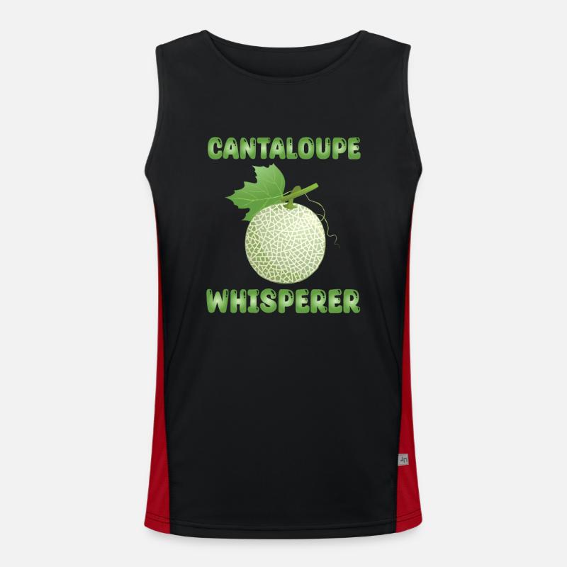 Cantaloupe Melon Whisperer Men's Functional Contrast Tank Top 