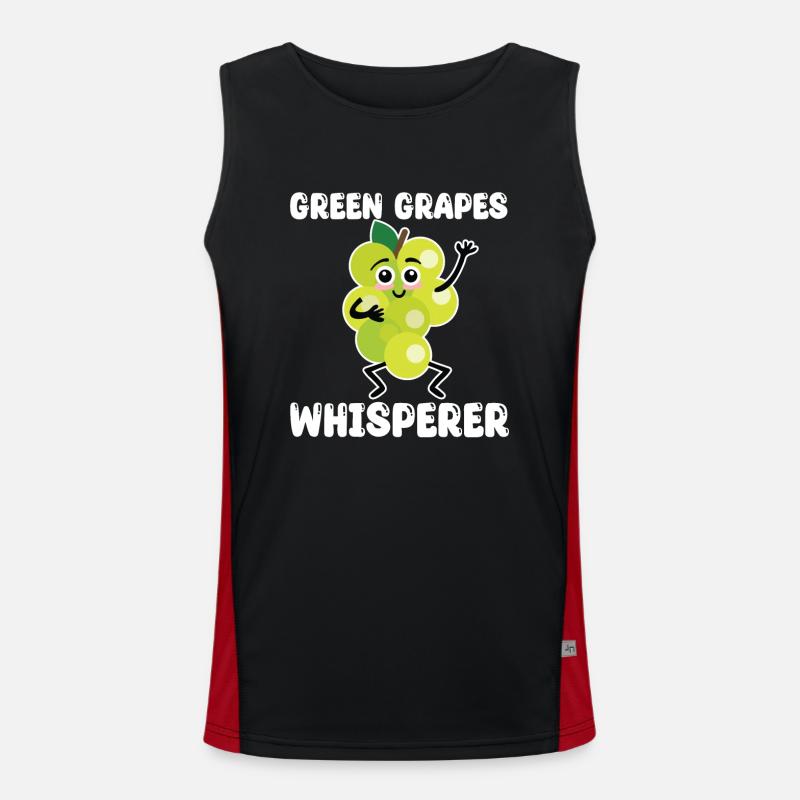 Grüne Trauben Flüsterer Funktionelles Kontrast-Tank Top für Männer 