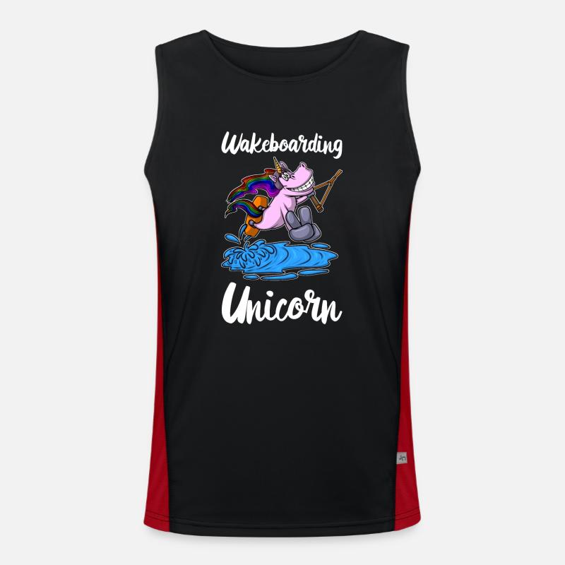 Wakeboarder Wakeboarding Einhorn Wakeboard Funktionelles Kontrast-Tank Top für Männer 