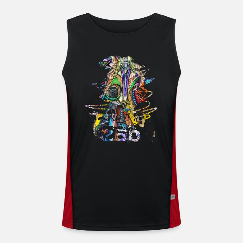 Graffiti Kunst Graffiti Stil Graffiti Splash Funktionelles Kontrast-Tank Top für Männer 