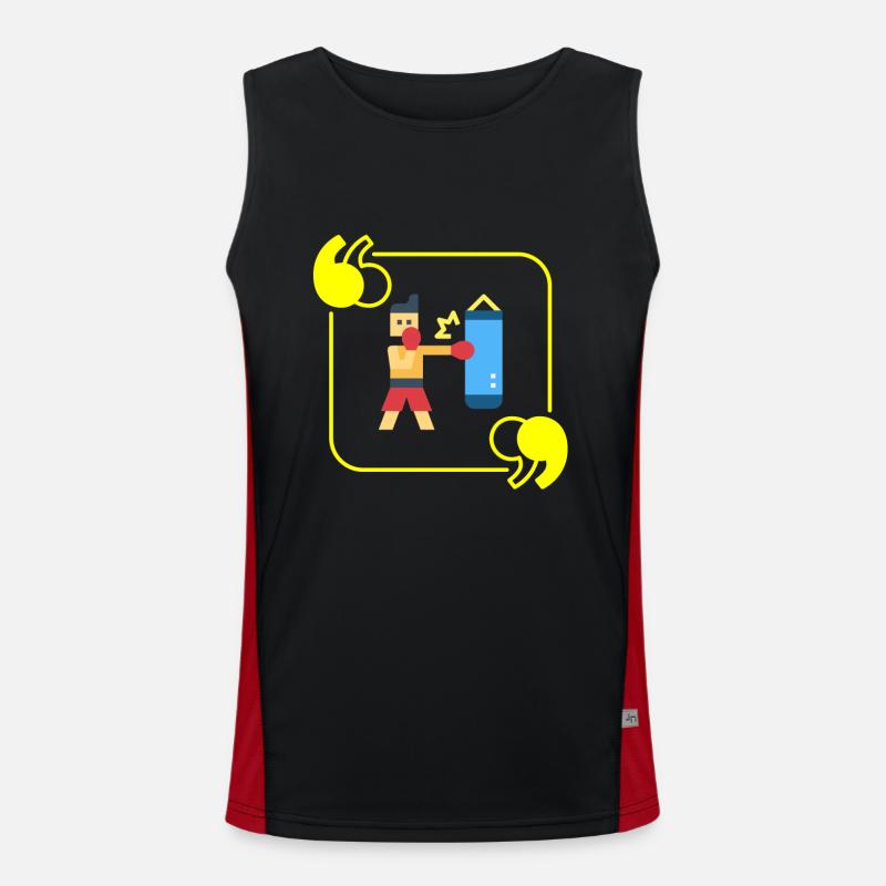 Boxe pixel - idee cadeau boxeur Débardeur respirant contrasté Homme 