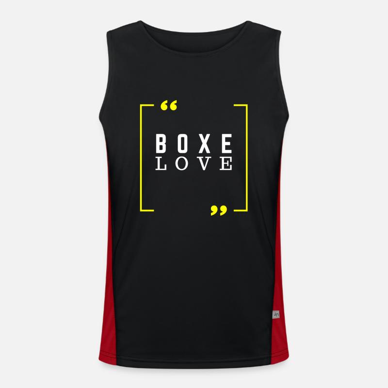 Boxe love - idee cadeau boxeur Débardeur respirant contrasté Homme 