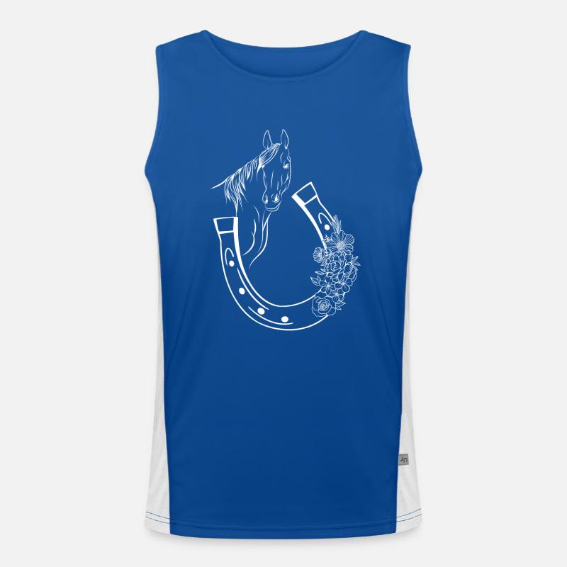 Reit- Reitreiter Geschenkidee Funktionelles Kontrast-Tank Top für Männer 