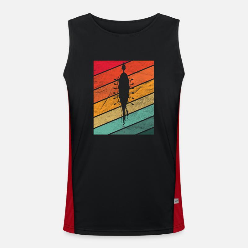 Retro Rudern Crew Boot - Cool Rower Row Team Pun Funktionelles Kontrast-Tank Top für Männer 
