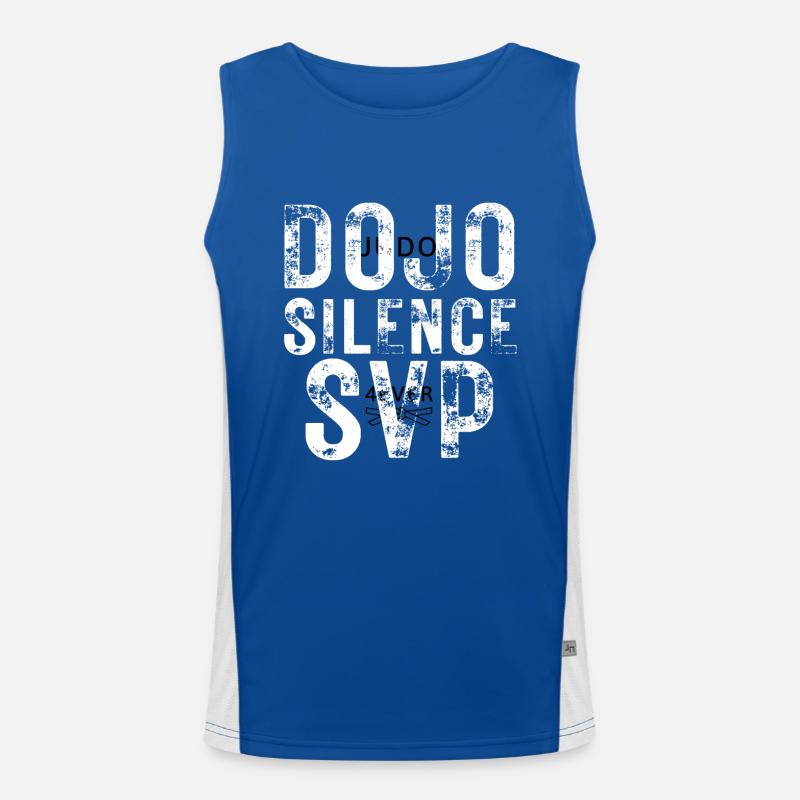 Dojo Silenece SVP - Karatelehrer Funktionelles Kontrast-Tank Top für Männer 