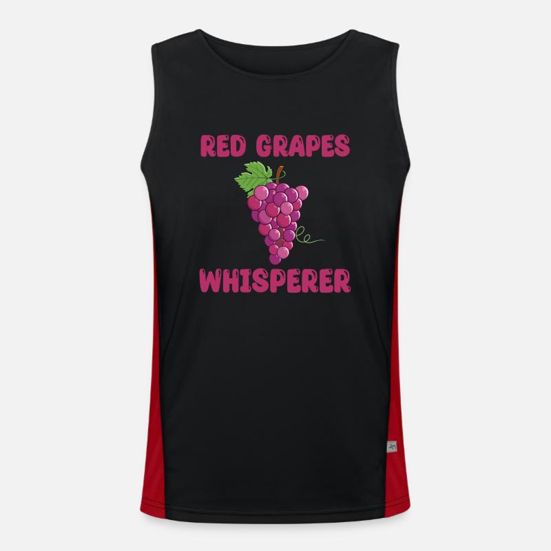 Red Grape Whisperer - Men's Functional Contrast Tank Top  - black/red