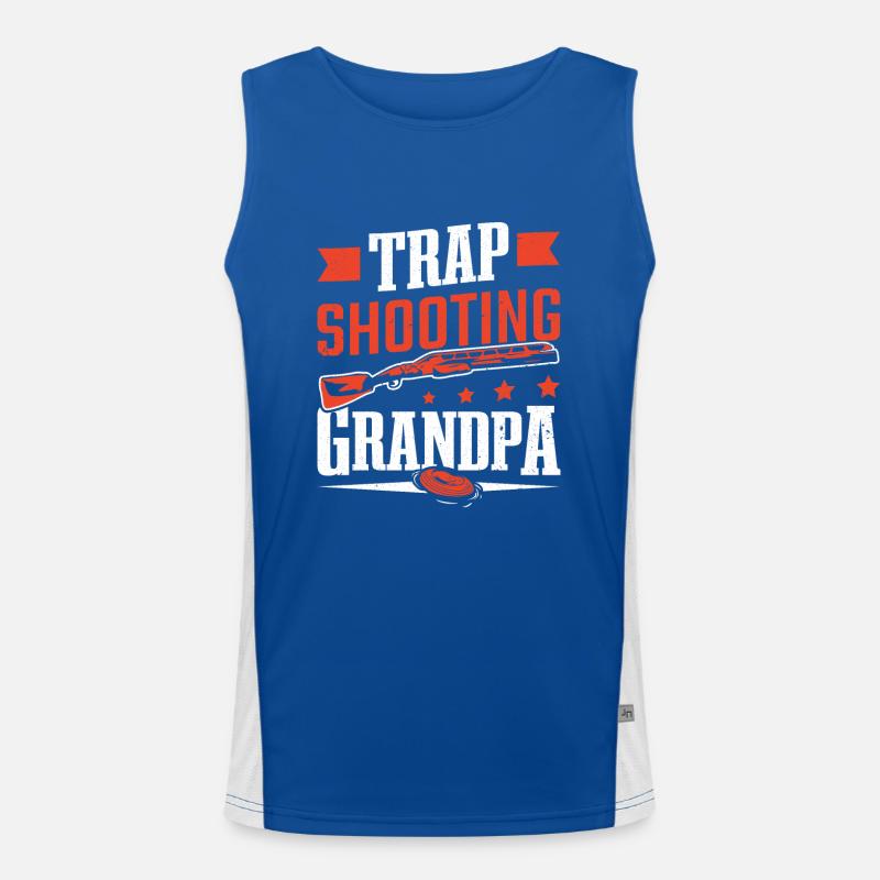 Shooting Opa Clay Skeet Schießen Funktionelles Kontrast-Tank Top für Männer 