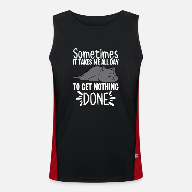 Sometimes It Takes Me All Day To Get Nothing Done Men's Functional Contrast Tank Top 