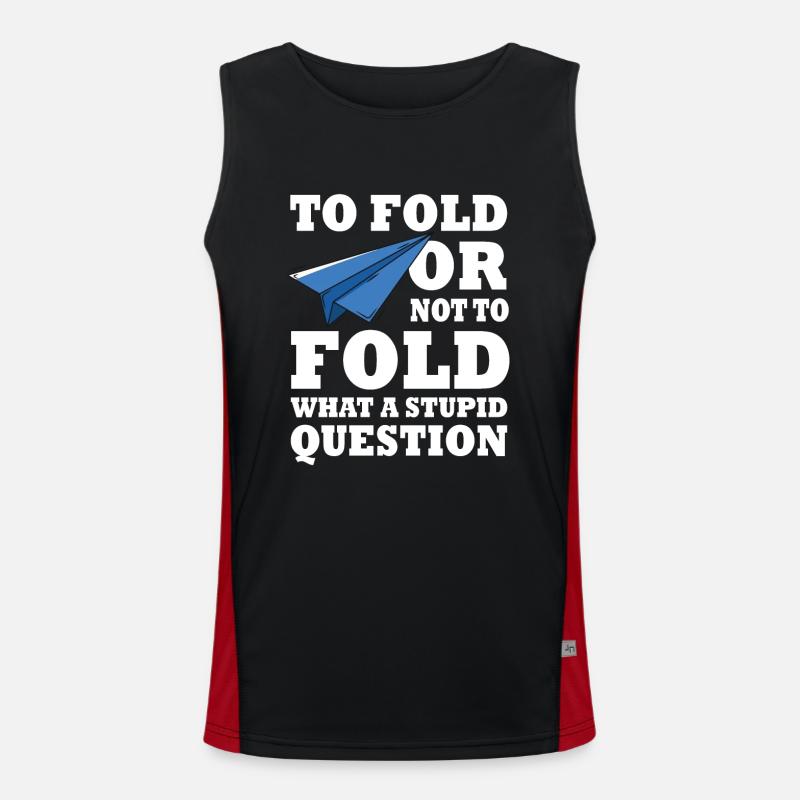 Papierflieger Geschenk Funktionelles Kontrast-Tank Top für Männer 