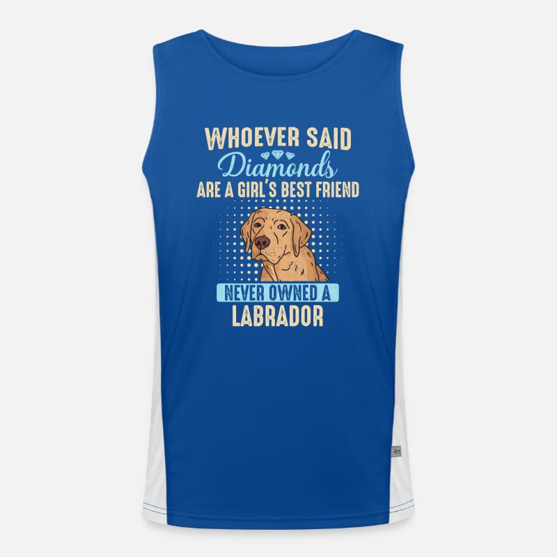 Labrador Hund Funktionelles Kontrast-Tank Top für Männer 